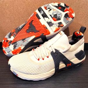 Under Armour Project Rock 4 Marble Training Shoes 3025955-106 Stone Mens Size 11